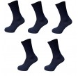 5 par navyblå strømper, str. 40-47