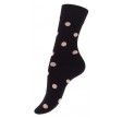 5-Pak Casual Damestrømper Sort Med Prikker - Str. 39-42