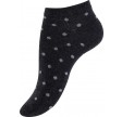 Ankelstrømper Damer 4-pak, Sort og grå - Str. 39-42