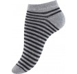 Ankelstrømper Damer 4-pak, Sort og grå - Str. 39-42