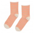Bomulds rullestrømpe fra Socks CPH - Orange Striber str. 36-39