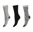 Decoy damestrømper, Organic Cotten 3-Pack, Zebra/Tern - Str. 37-41