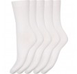 Hvide Decoy damestrømper 5-pak, str. 37-41