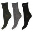 DECOY Glitter Socks in a box 3-pak - Oliven grøn str. 37-41