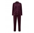 Velour Hjemmesæt fra Decoy, Bordeaux Rød str. 3X-Large