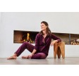 Velour Hjemmesæt fra Decoy, Bordeaux Rød str. 3X-Large