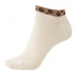 Korte ankelstrømper fra Socks CPH - Beige Leopard str. 36-39