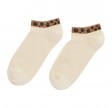 Korte ankelstrømper fra Socks CPH - Beige Leopard str. 36-39
