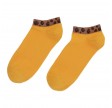 Korte ankelstrømper fra Socks CPH - Orange Leopard str. 36-39