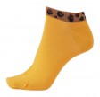 Korte ankelstrømper fra Socks CPH - Orange Leopard str. 36-39