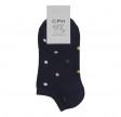 Korte ankelstrømper fra Socks CPH - Navy Tivoli Dot str. 36-39