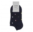 Korte ankelstrømper fra Socks CPH - Navy Tivoli Dot