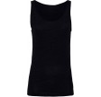 JBS of Denmark top wide strap i uld, bambus & silke, sort - Str. XL