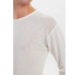 Langærmet t-shirt i 100% merino uld til mænd, JBS, hvid, str. small