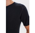 T-shirt i 100% merino uld til mænd, JBS, sort