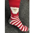 Julestrømper Med Julemand Vinterstrik Str. 39-42