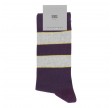 Socks CPH herrestrømper med brede striber, dyb lilla, str. 45-48