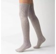 Over-Knee Kraftig Uld Damestrømper - Beige