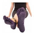 ToeToe Yoga & Pilates Foot Cover Anti-Slip, Lilla - Str. 36-39
