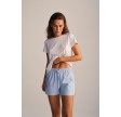 Bambus Pyjamas Shorts, Dame, Lyseblå, JBS of Denmark, Str. Small