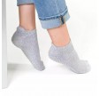 Korte sokker med skridsikker sål, lysegrå, str. 35-37
