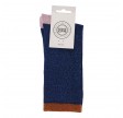 Socks CPH Damestrømpe - Navy med glitter