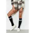 Sporty Bomulds Knæstrømper - Sort str. 35-37