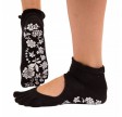 Sorte Yoga & Pilates Anti-Slip Tåstrømper Str. 35-38