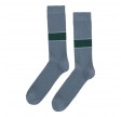 Socks CPH herrestrømper med stribe, stålblå, str. 45-48