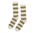 Socks CPH tennissokker til mænd, stribede, råhvid / olivengrøn, str. 40-44