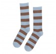 Socks CPH tennissokker til mænd, stribede, blå/brun, str. 45-48