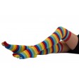 ToeToe Essential Over Knee Stribede, Rainbow - str. 35-46