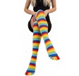 ToeToe Essential Over Knee Stribede, Rainbow - str. 35-46