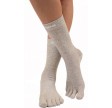 ToeToe Antibakteriel Healt Silver Tåsokker, Grå- Str. 35-41