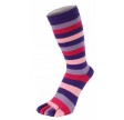 ToeToe Toesocks Essential Mid-Calf Lilla Striber