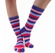 ToeToe Toesocks Essential Mid-Calf Lilla Striber