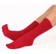 ToeToe Essential Tåstrømper Mid-Calf Rød Str. 35-46