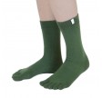 ToeToe Essential Tåstrømper Mid-Calf Mørkegrøn Str. 35-46