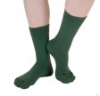 ToeToe Essential Tåstrømper Mid-Calf Mørkegrøn Str. 35-46