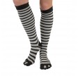 ToeToe Knæstrømper Med Tæer Sort/Grå, Str. 35-46