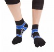 ToeToe Microfiber Løbesokker Med Tæer, Sort / Blå, Str. 40-43