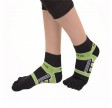 ToeToe Microfiber Løbesokker Med Tæer, Sort / Grøn, Str. 44-47