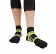 ToeToe Microfiber Løbesokker Med Tæer, Sort / Grøn, Str. 44-47