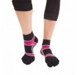 ToeToe Microfiber Løbesokker Med Tæer, Sort / Pink, Str. 40-43