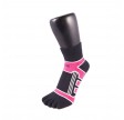 ToeToe Microfiber Løbesokker Med Tæer, Sort / Pink, Str. 36-39