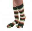 ToeToe tåstrømper med striber, Earth, str. 35-46