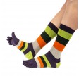 ToeToe Essential tåsokker med striber til mænd, str. 41-48