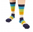 ToeToe Essential tåsokker med striber til mænd, str. 41-48