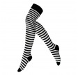Lady Over-Knee Strømper Med Striber - Str. 36-41