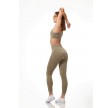 Højtaljede dame sportsleggings fra Stark Soul - Khaki str. X-Large